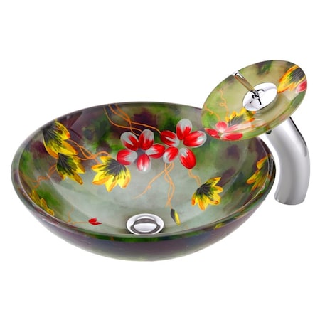 Anzzi Impasto Vessel Sink in Hand Painted Mural LS-AZ217